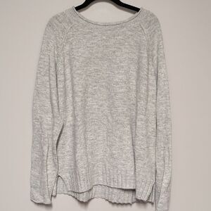 Caslon Light Gray Crew Neck Sweater